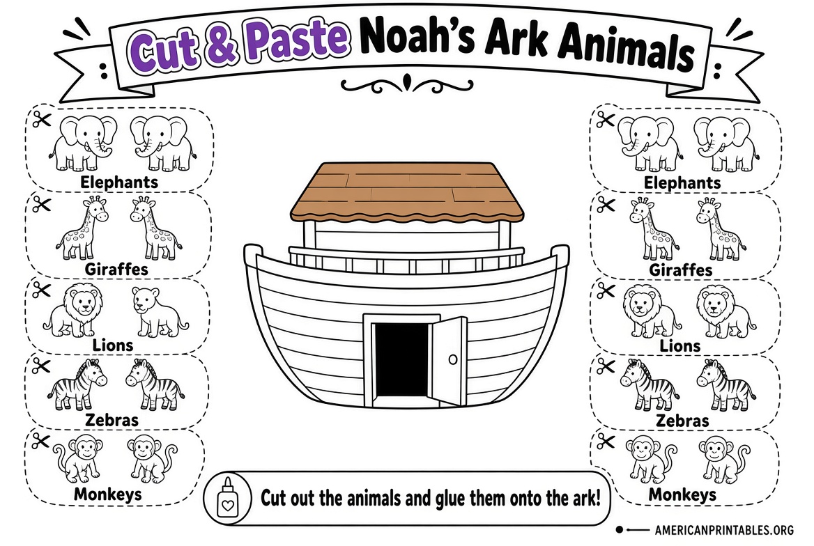 Free Noah’s Ark Animals Printables for Kids (4)