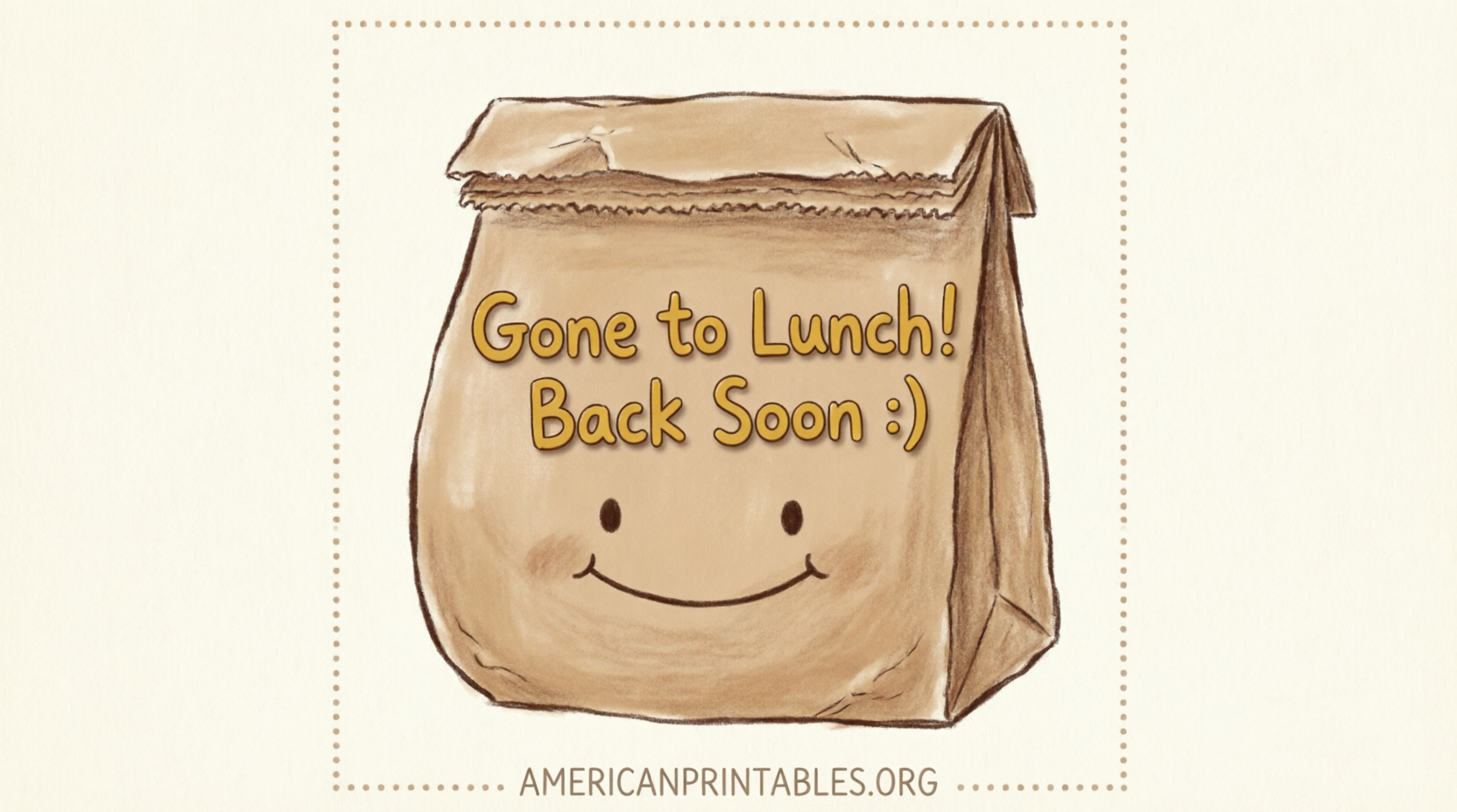 Free Out to Lunch Sign Printable Downloads (3)