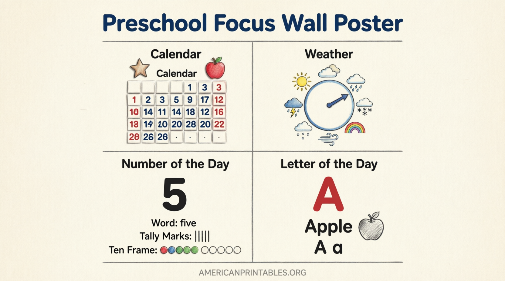 Free Preschool Focus Wall Printables (2)
