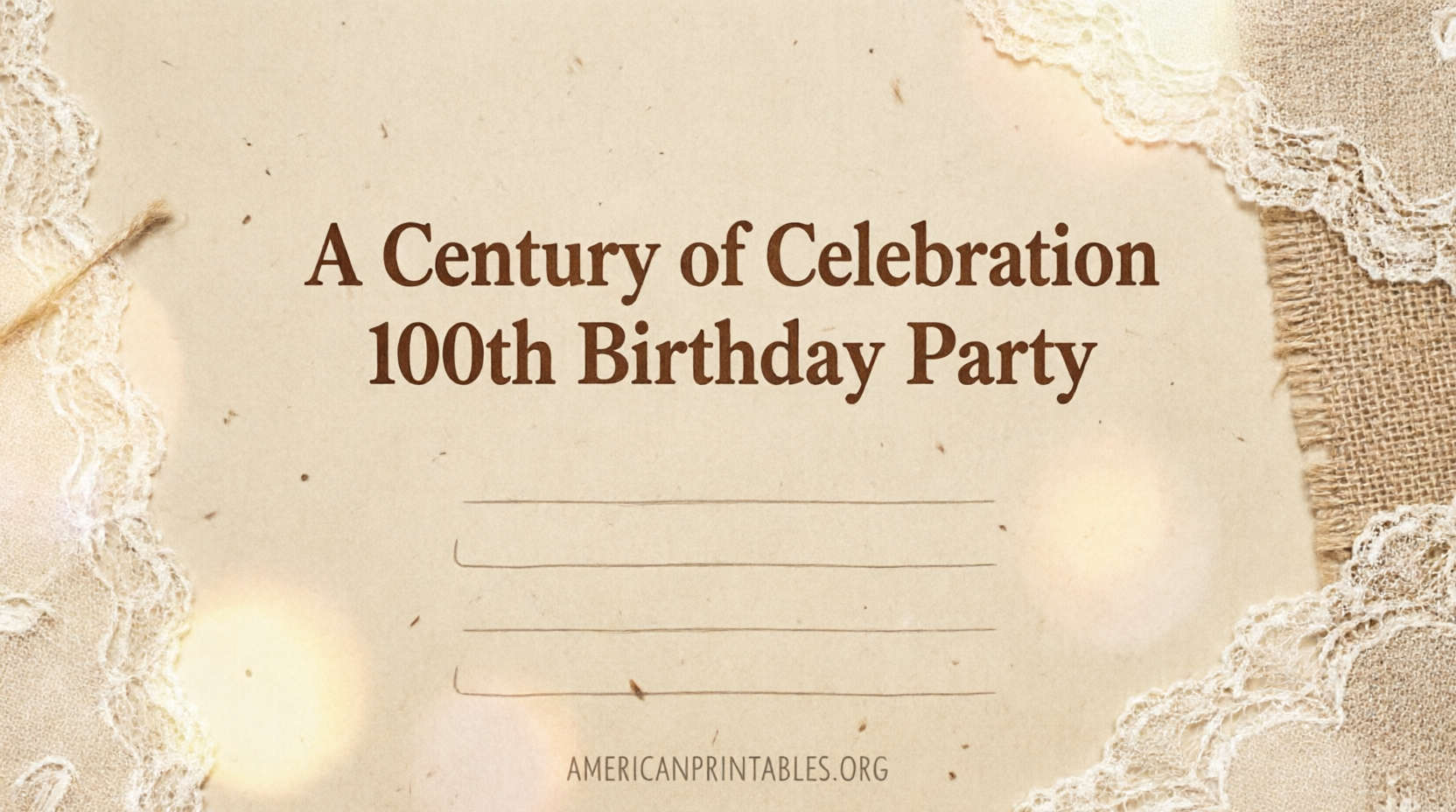 Free Printable 100th Birthday Invitations (2)
