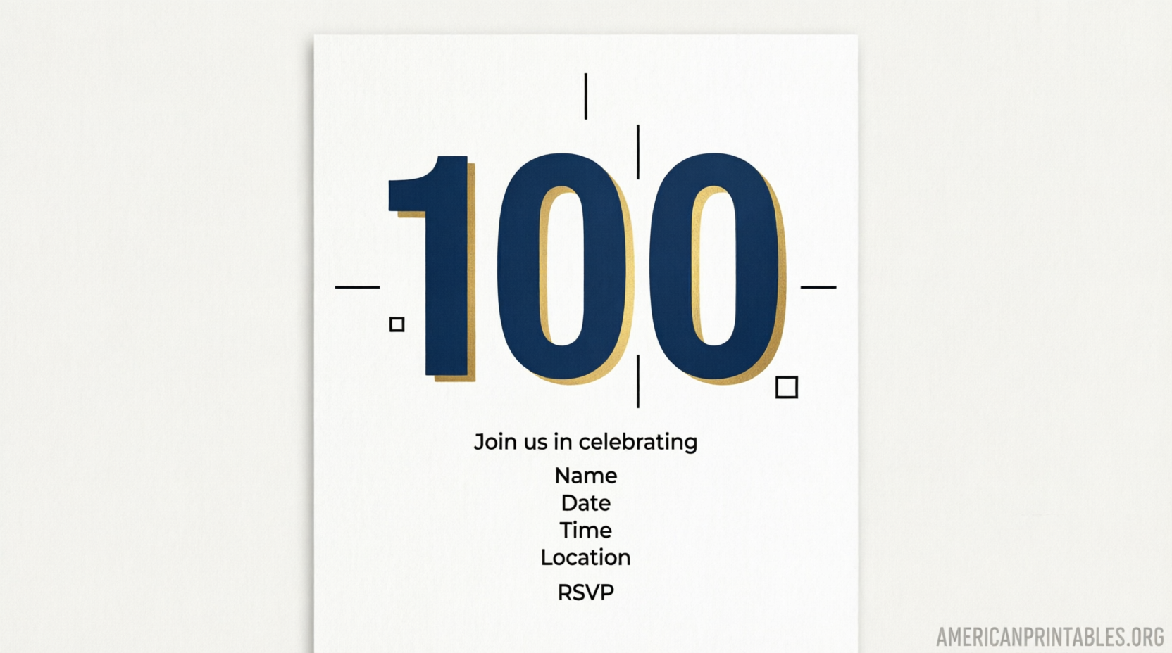 Free Printable 100th Birthday Invitations (3)