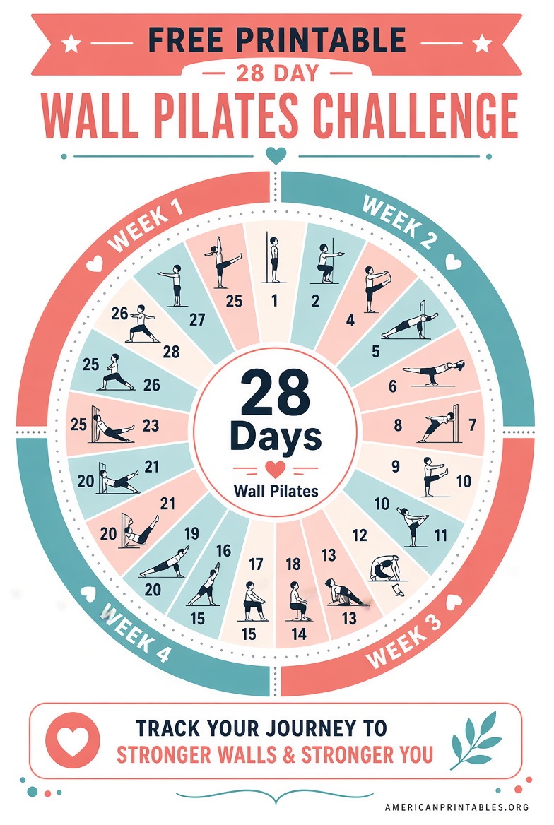 Free Printable 28 Day Wall Pilates Challenge PDF (2)