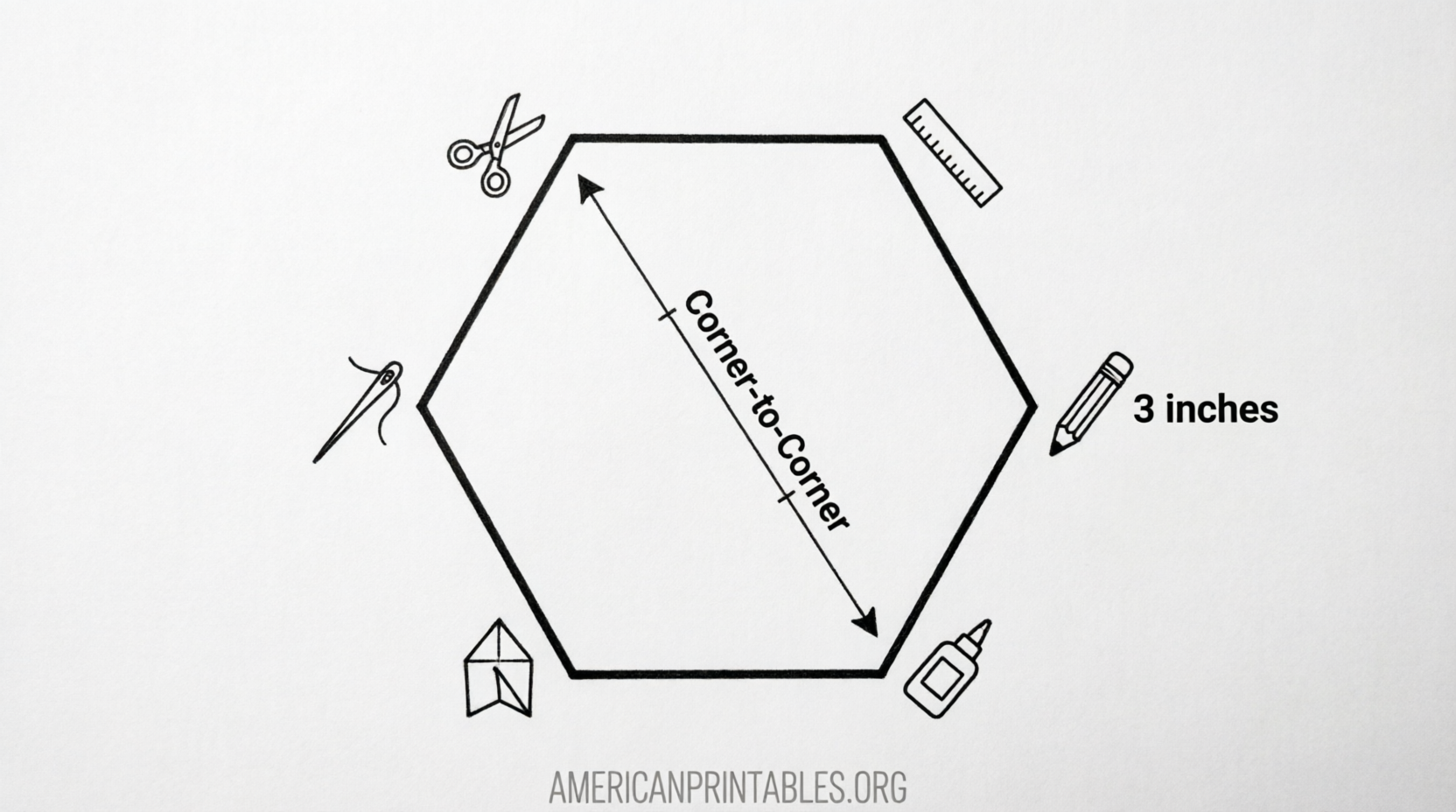 Free Printable 3 Inch Hexagon Template (3)
