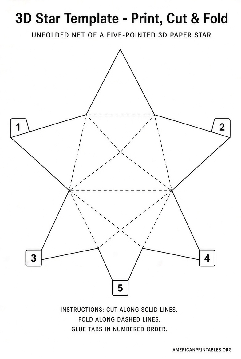 Free Printable 3D Star Templates (1)