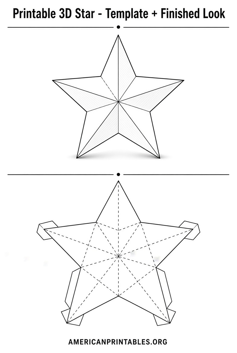 Free Printable 3D Star Templates (2)