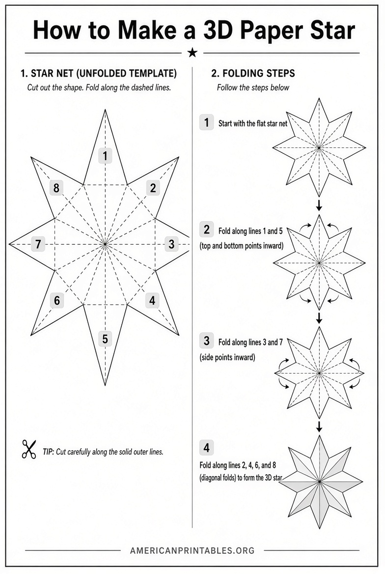 Free Printable 3D Star Templates (3)