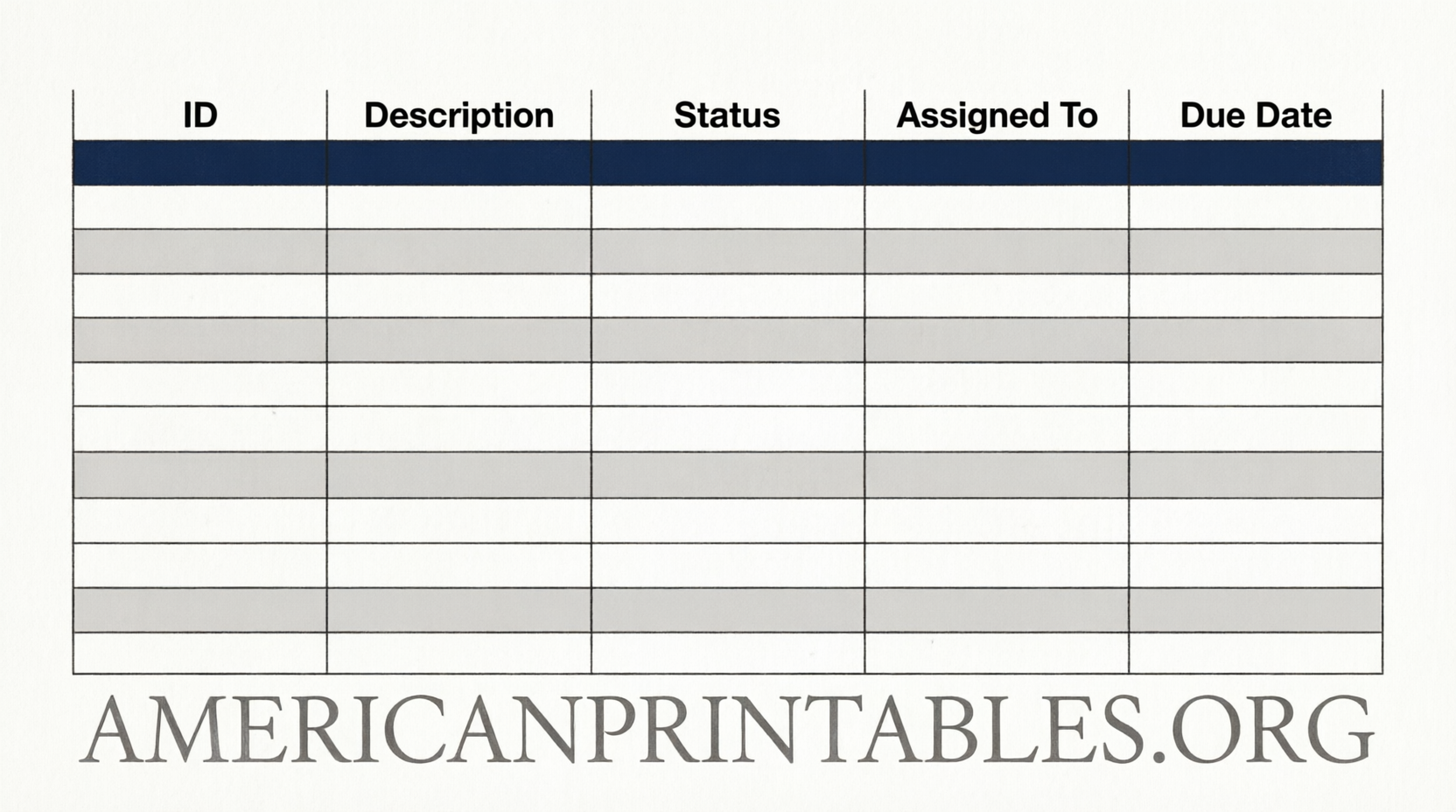 Free Printable 5 Column Chart Templates (3)