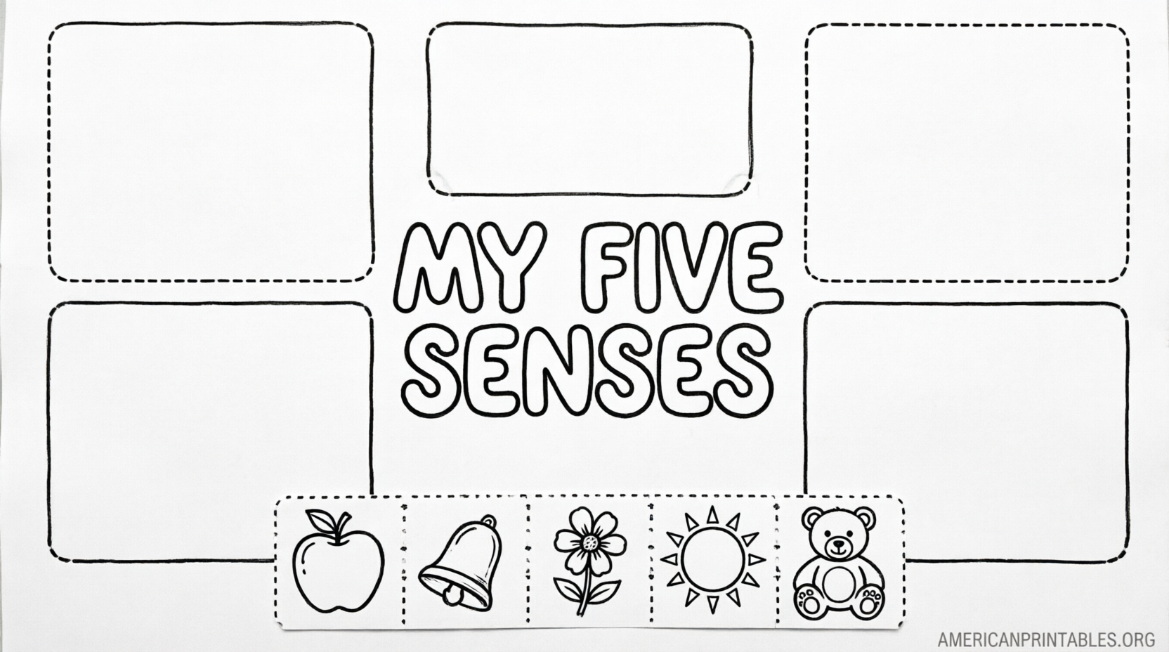 Free Printable 5 Senses Cut & Paste Worksheets (3)