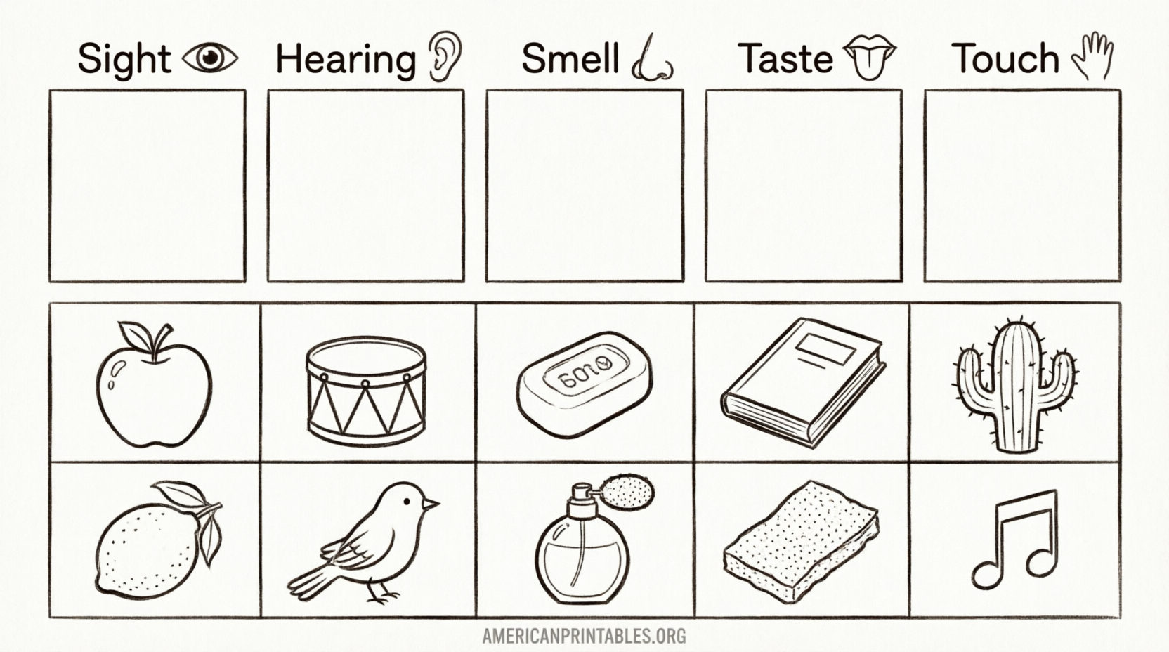 Free Printable 5 Senses Worksheets for Kindergarten (3)
