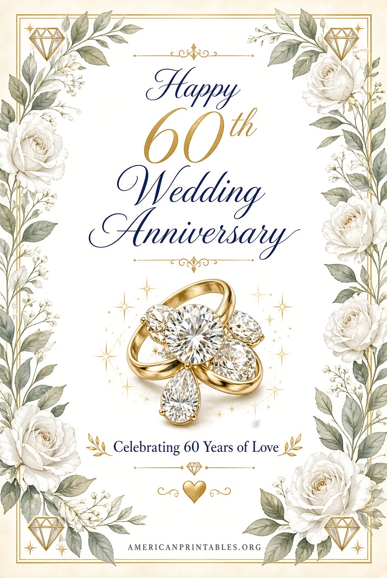 Free Printable 60th Wedding Anniversary Cards (1)