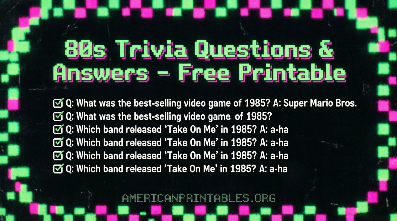 Free Printable 80s Trivia Questions & Answers (4)