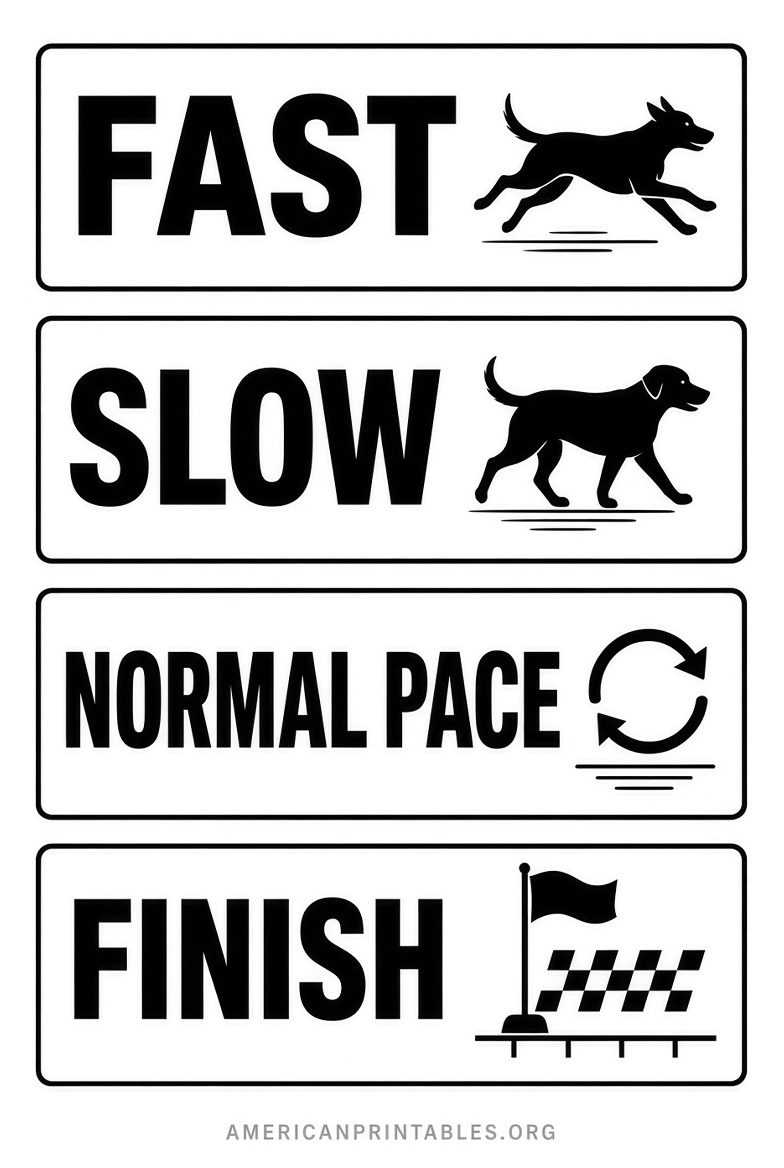 Free Printable AKC Rally Signs Guide (3)