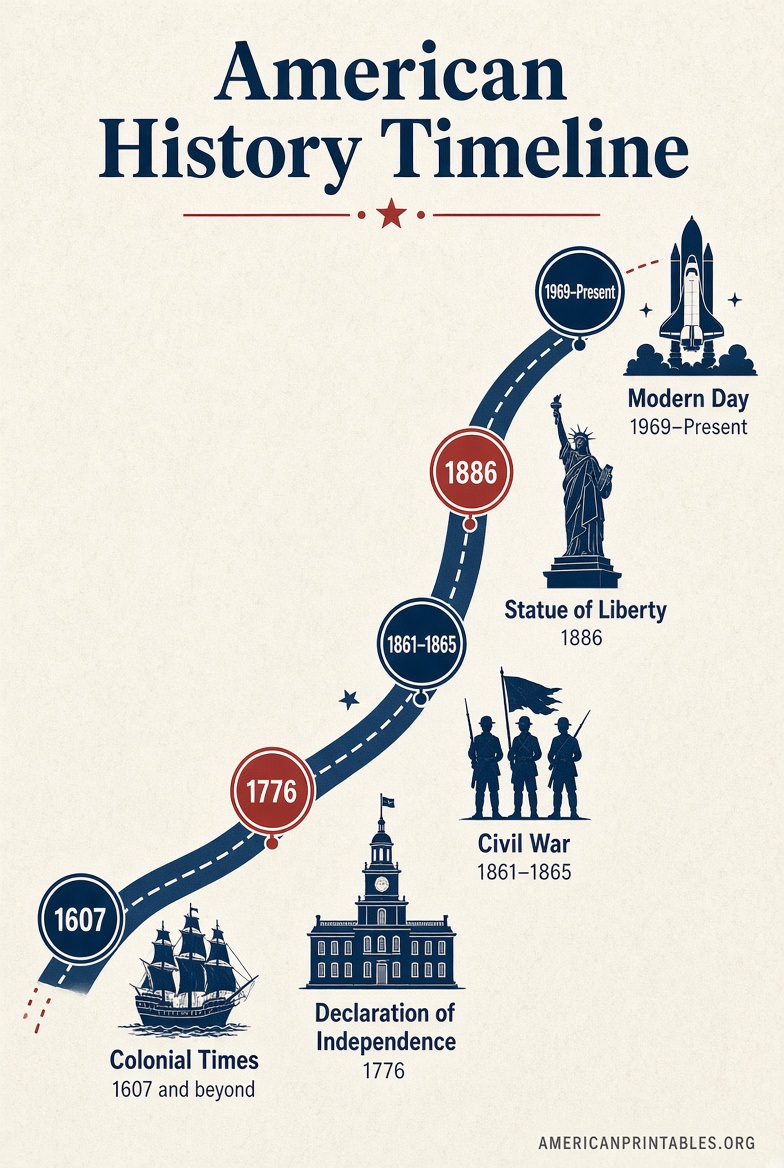 Free Printable American History Timeline (3)