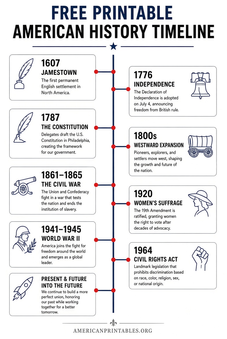 Free Printable American History Timeline (4)