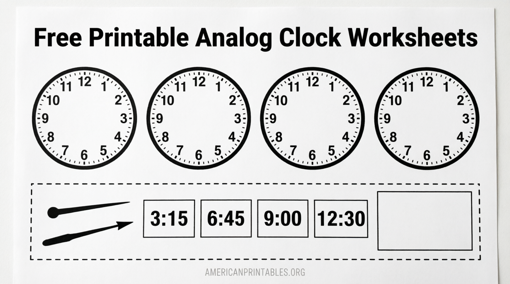 Free Printable Analog Clock Worksheets for Kids (2)