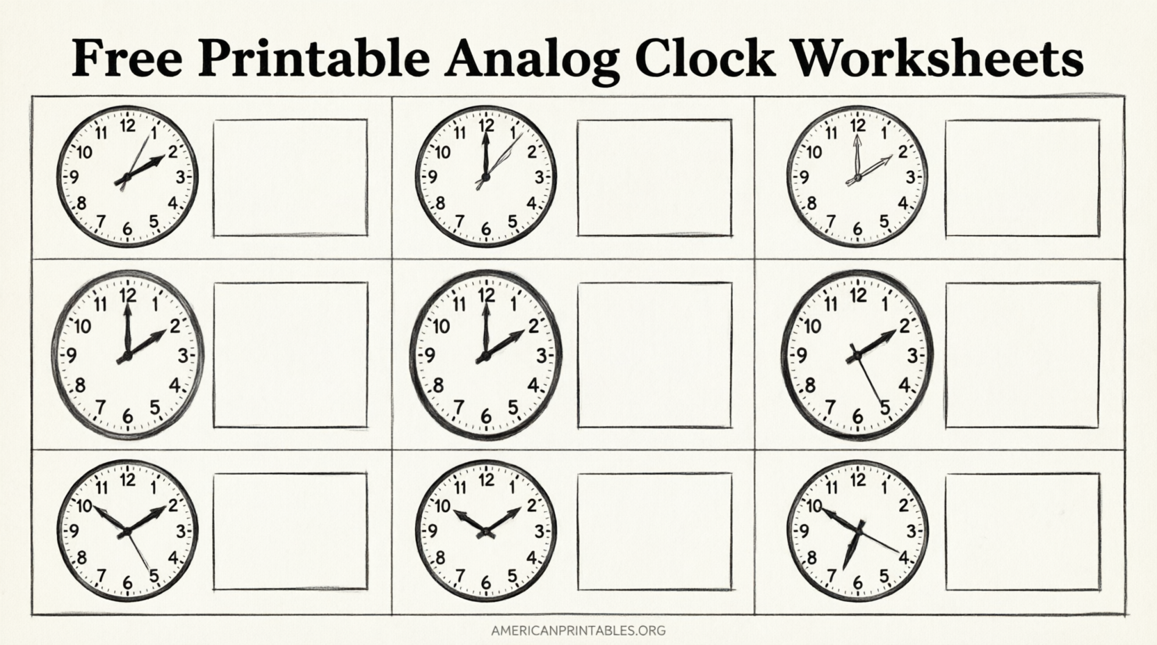 Free Printable Analog Clock Worksheets for Kids (3)
