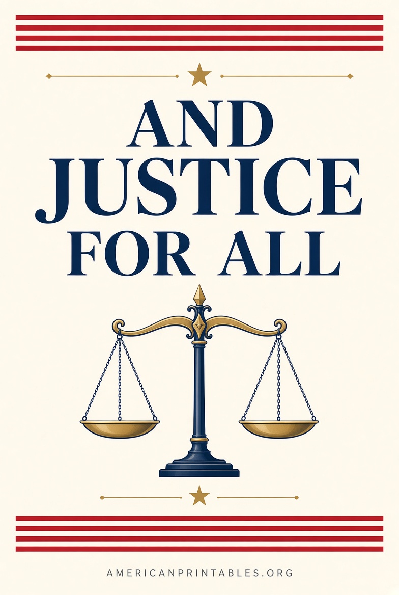 Free Printable And Justice For All Poster (USDA) (1)