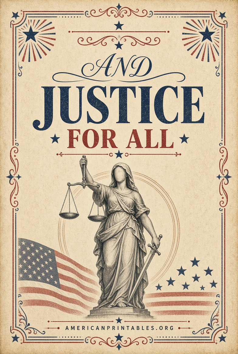 Free Printable And Justice For All Poster (USDA) (2)