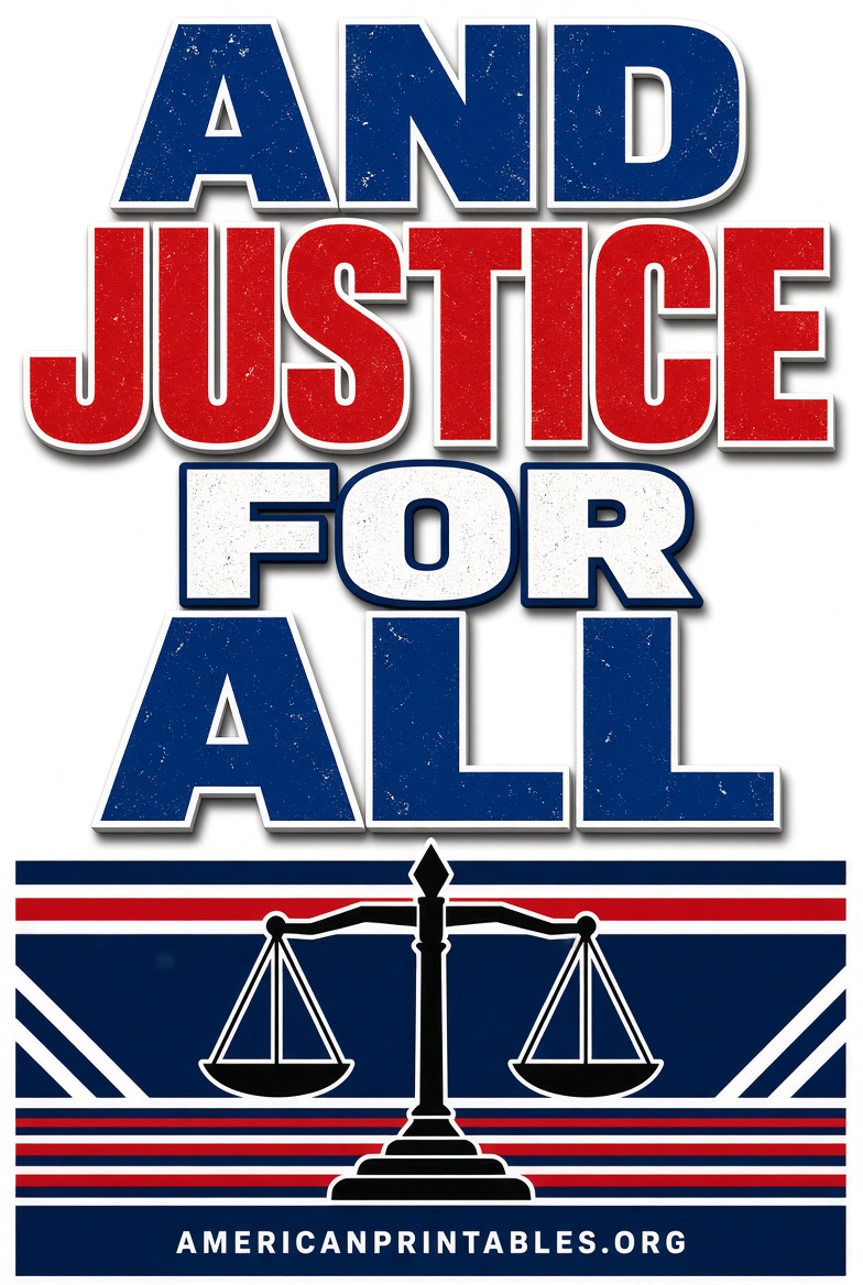 Free Printable And Justice For All Poster (USDA) (3)