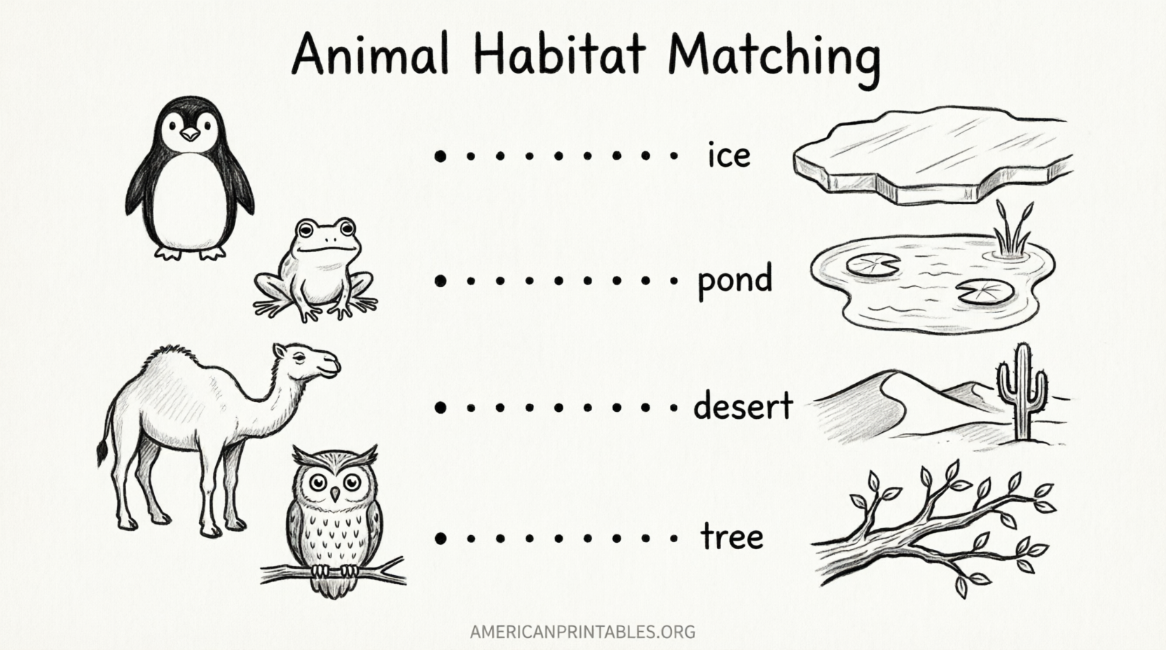Free Printable Animal Habitat Worksheets (1)