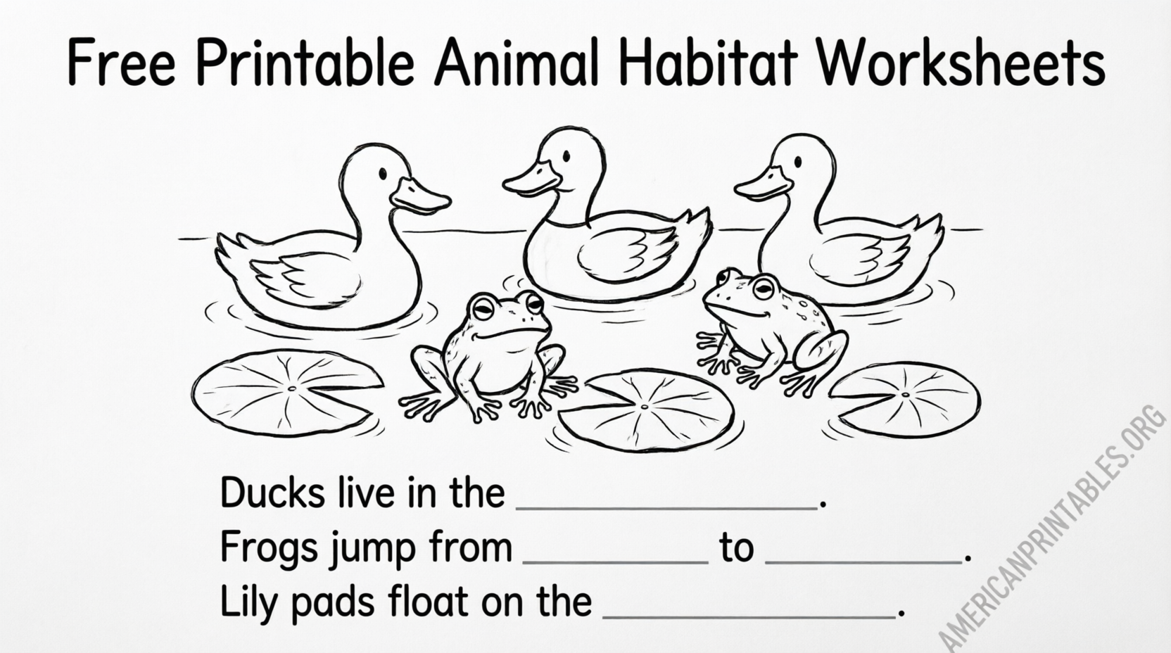 Free Printable Animal Habitat Worksheets (3)