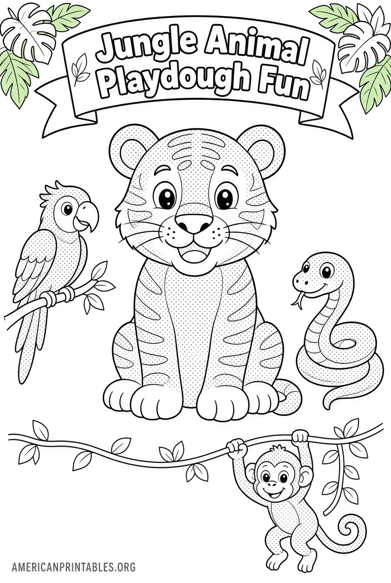 Free Printable Animal Playdough Mats for Kids (2)