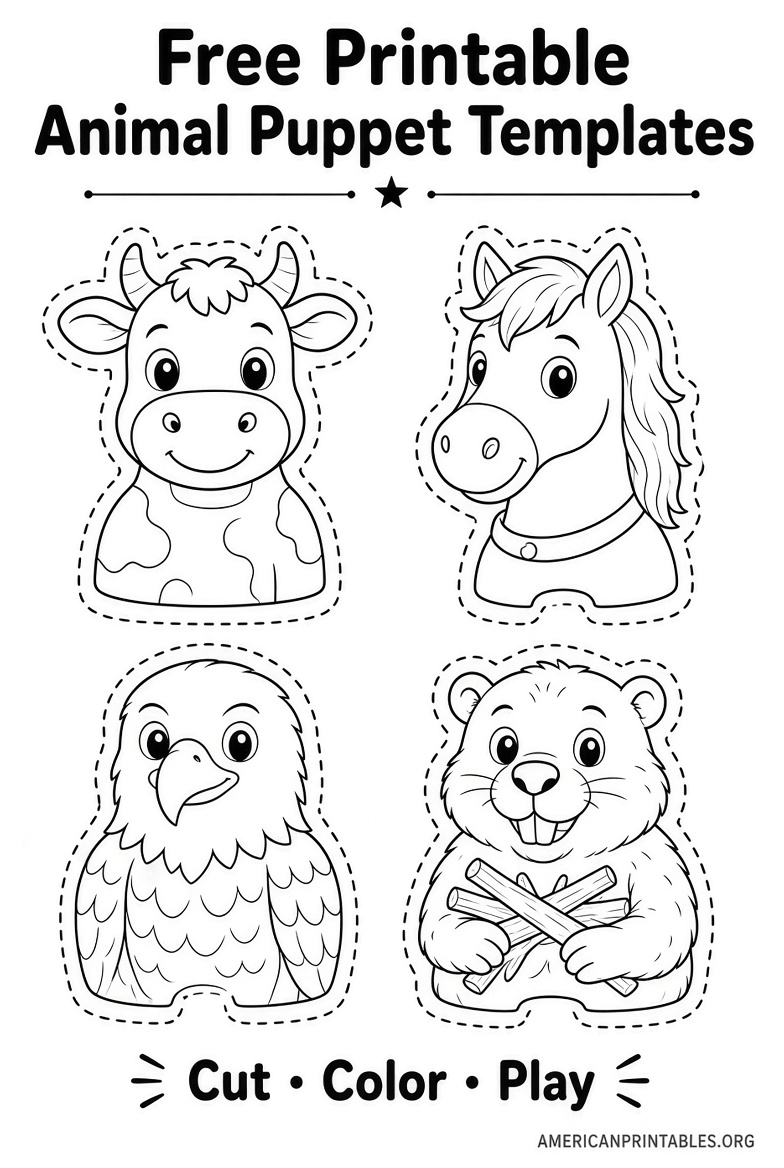 Free Printable Animal Puppet Templates for Kids (1)