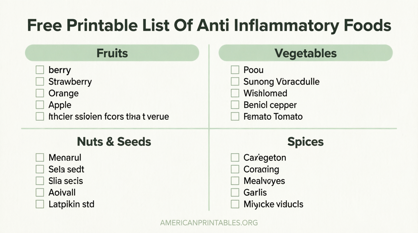 Free Printable Anti-Inflammatory Foods List (1)