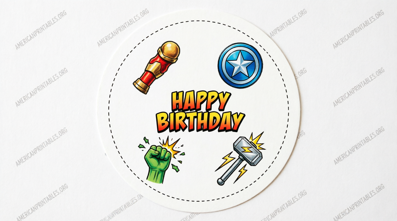 Free Printable Avengers Cake Toppers (1)