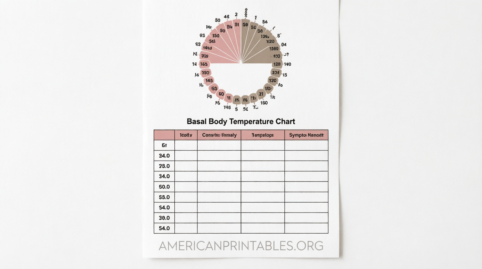 Free Printable Basal Body Temperature Chart (2)