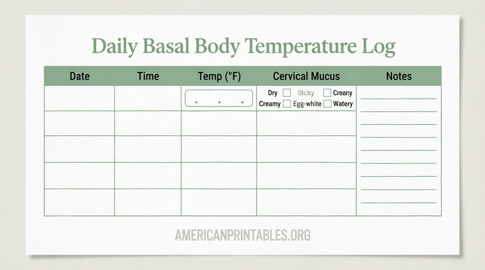 Free Printable Basal Body Temperature Chart (3)