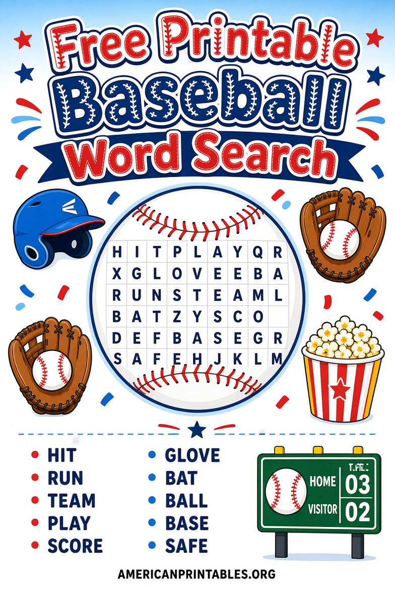 Free Printable Baseball Word Search Puzzles (3)
