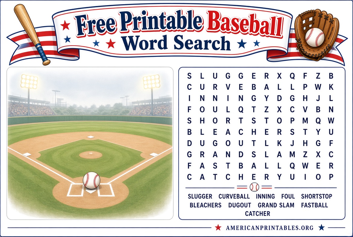 Free Printable Baseball Word Search Puzzles (4)