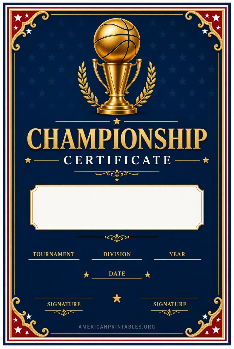 Free Printable Basketball Certificate Templates (2)