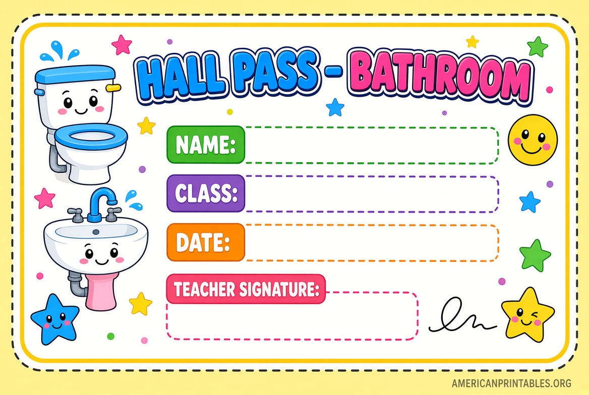 Free Printable Bathroom Pass Template (2)