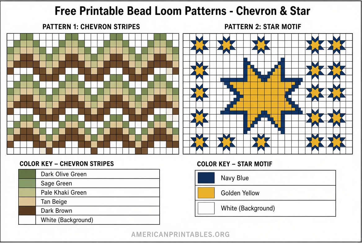 Free Printable Bead Loom Patterns Guide (2)