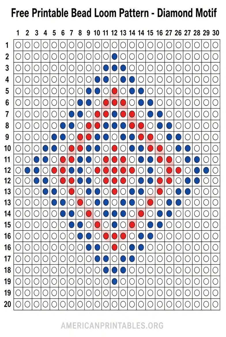 Free Printable Bead Loom Patterns Guide (3)
