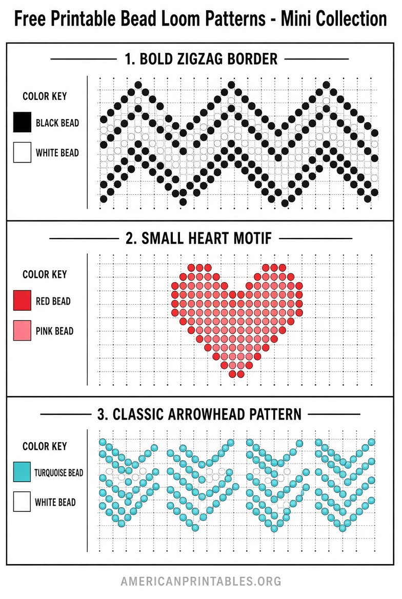Free Printable Bead Loom Patterns Guide (4)