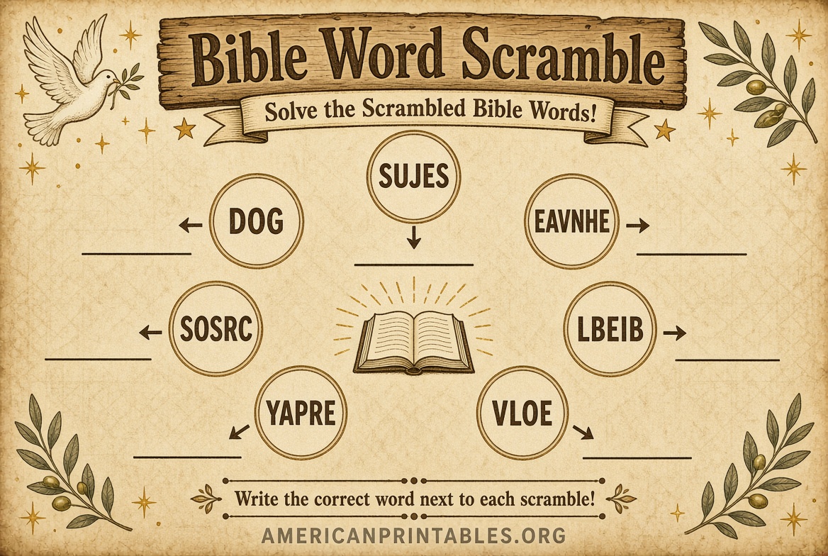 Free Printable Bible Word Scramble Puzzles (2)