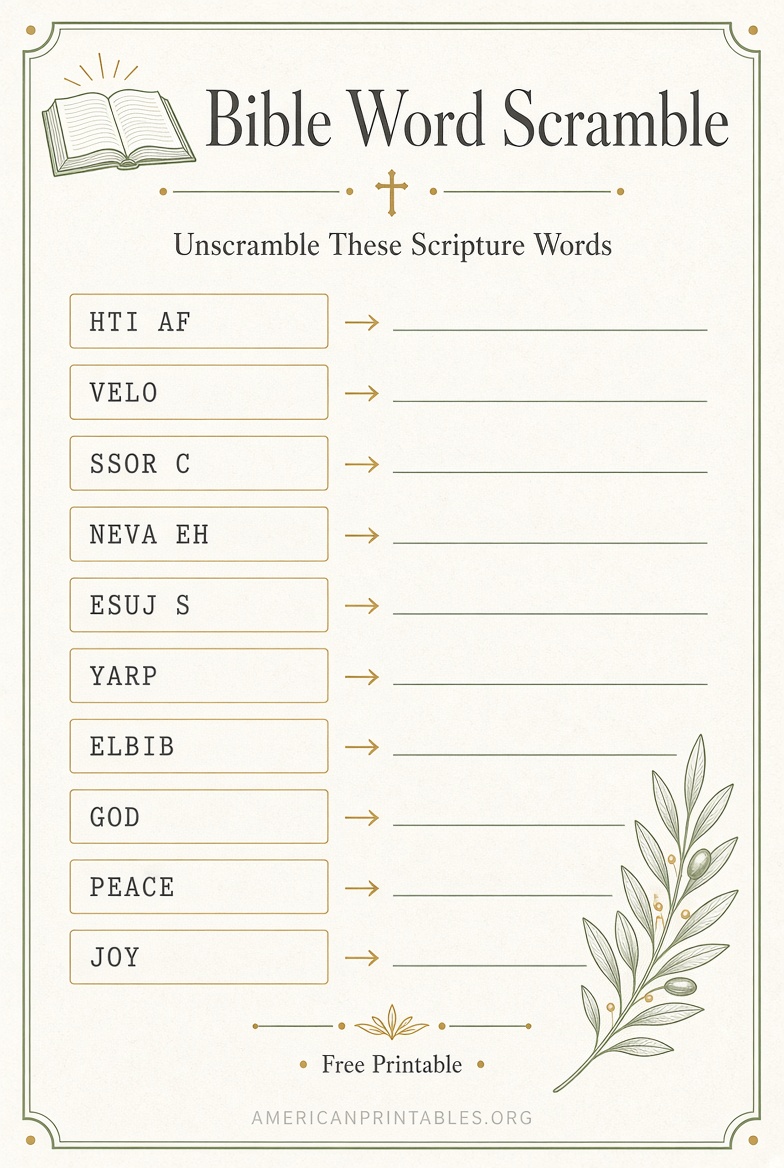 Free Printable Bible Word Scramble Puzzles (3)