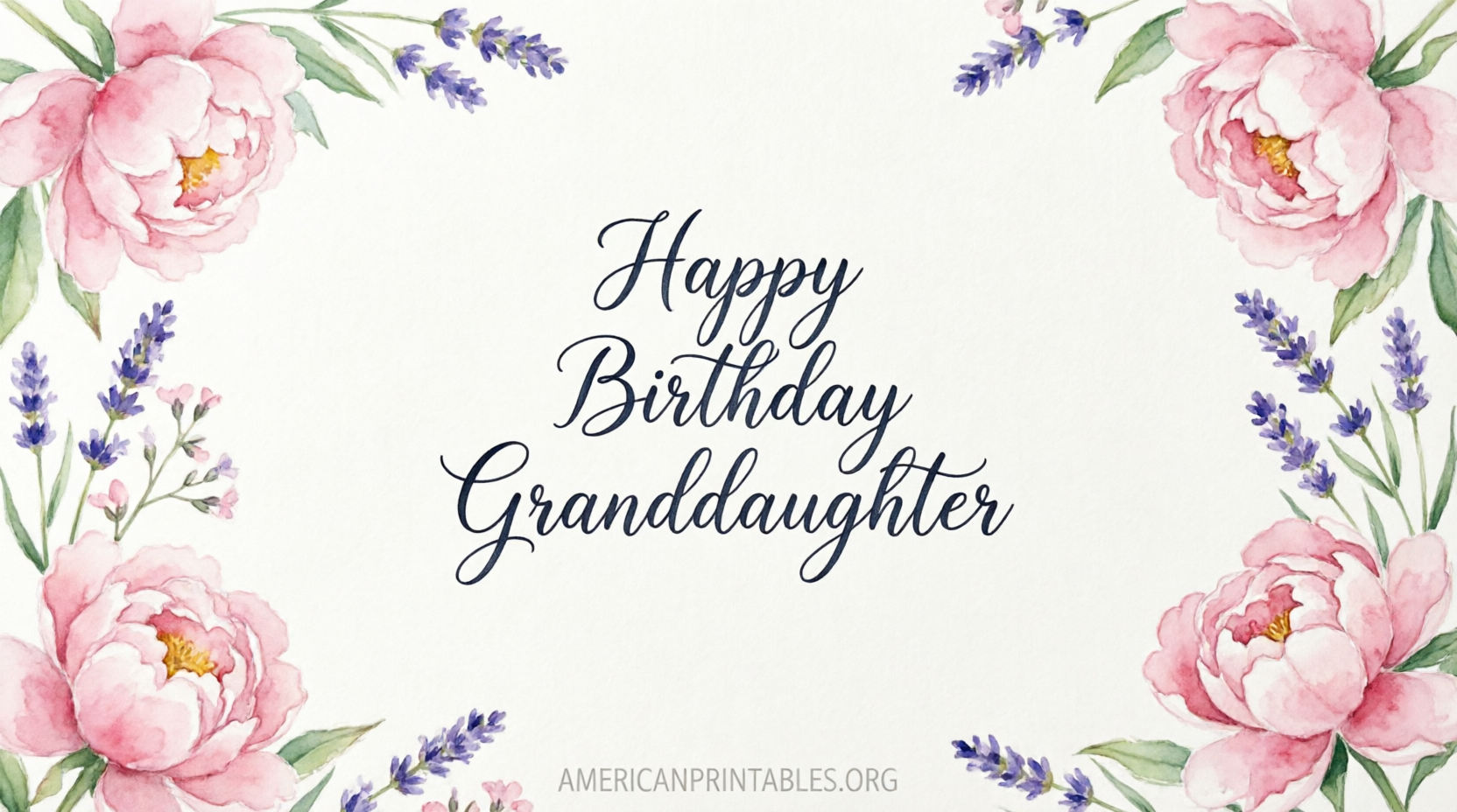 Free Printable Birthday Cards for Granddaughter (1)