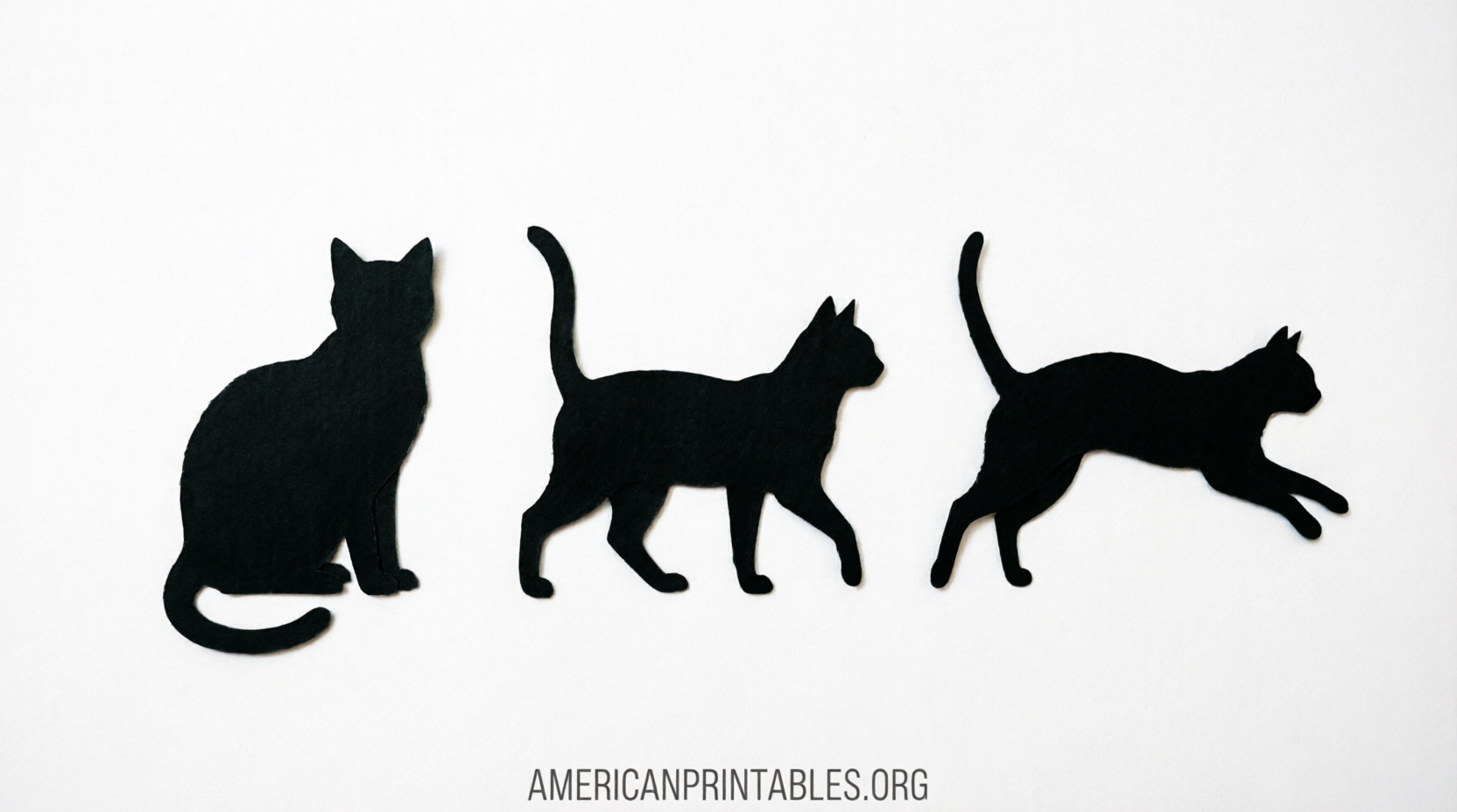 Free Printable Black Cat Silhouette Templates (2)