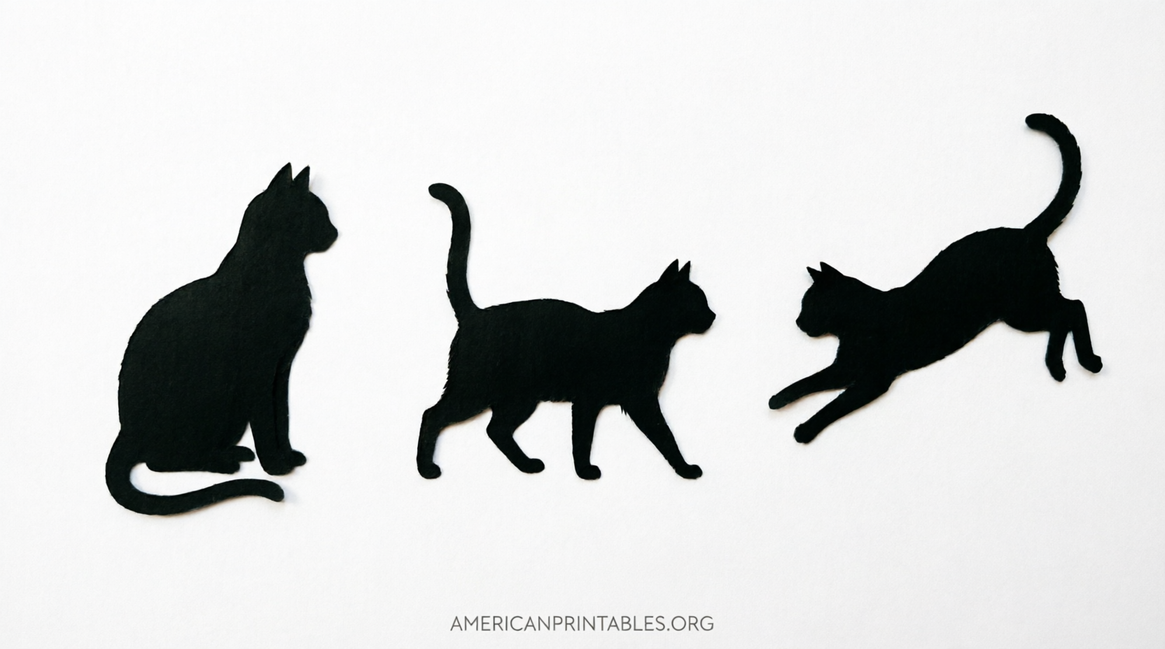 Free Printable Black Cat Silhouette Templates (3)