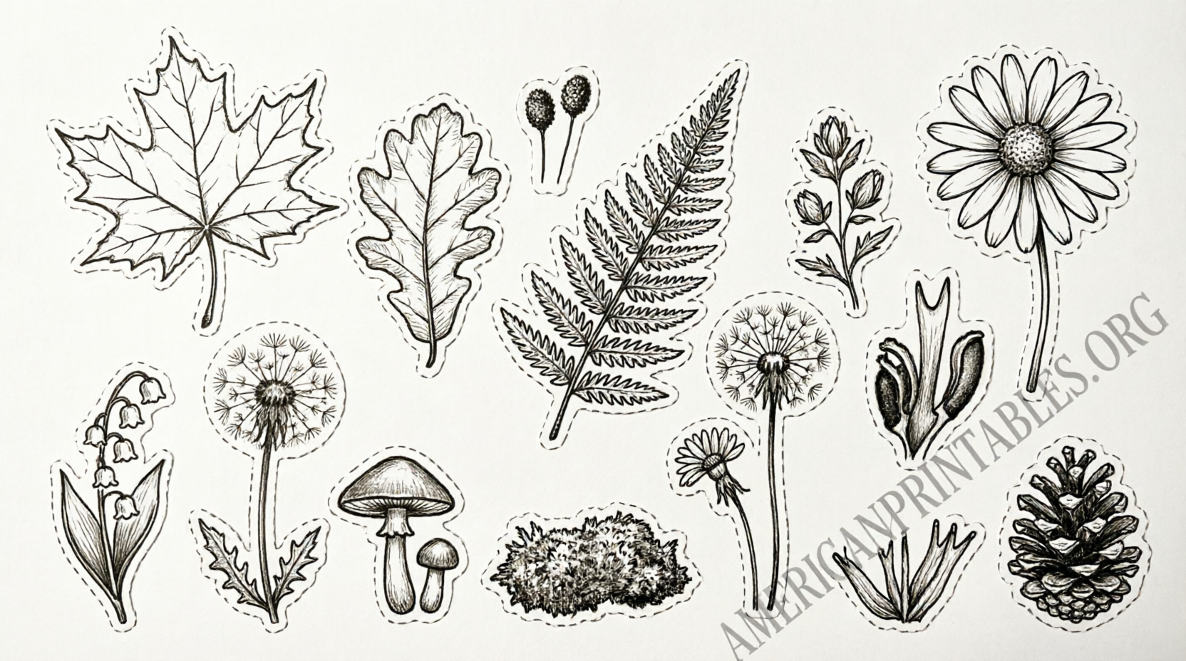 Free Printable Black and White Stickers (4)