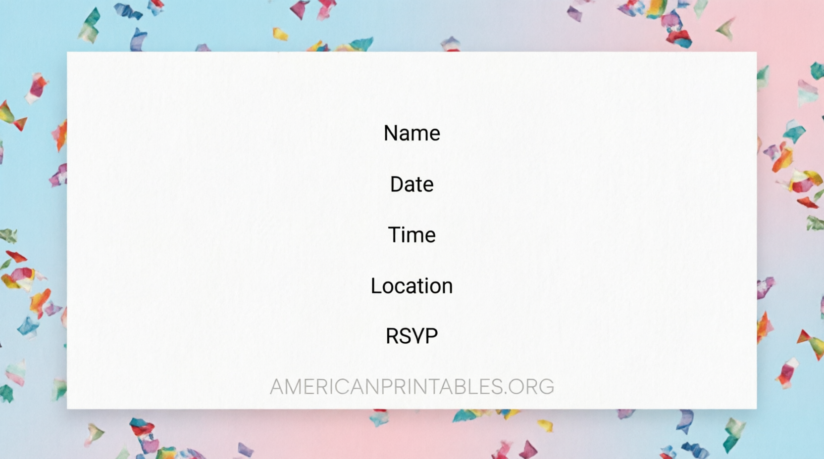 Free Printable Blank Birthday Invitations (1)