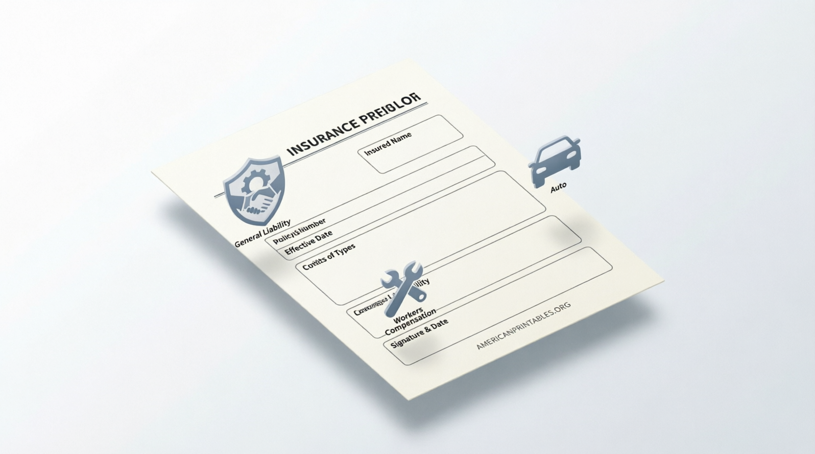 Free Printable Blank Certificate of Insurance PDF (3)