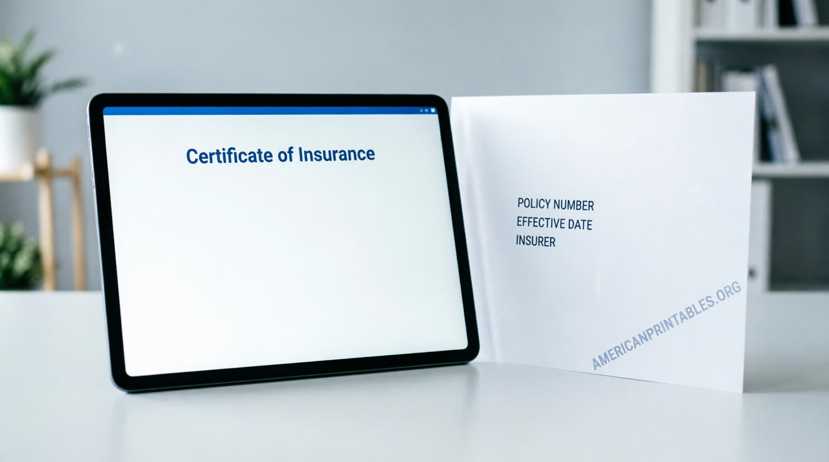 Free Printable Blank Certificate of Insurance PDF (4)