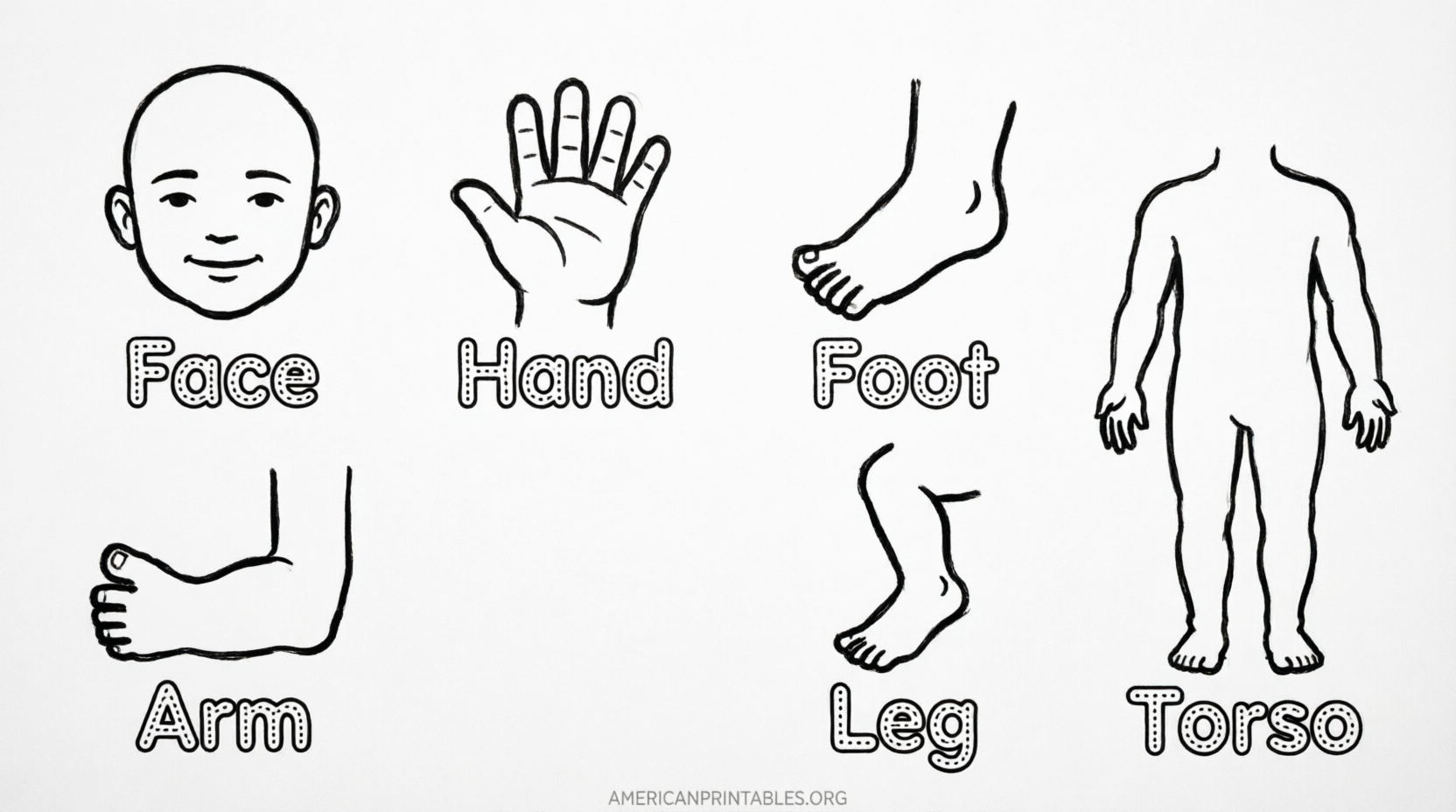 Free Printable Body Parts Flashcards for Kids (2)