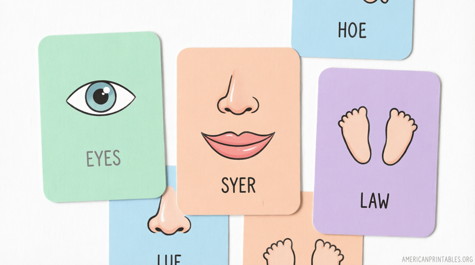 Free Printable Body Parts Flashcards for Kids (3)
