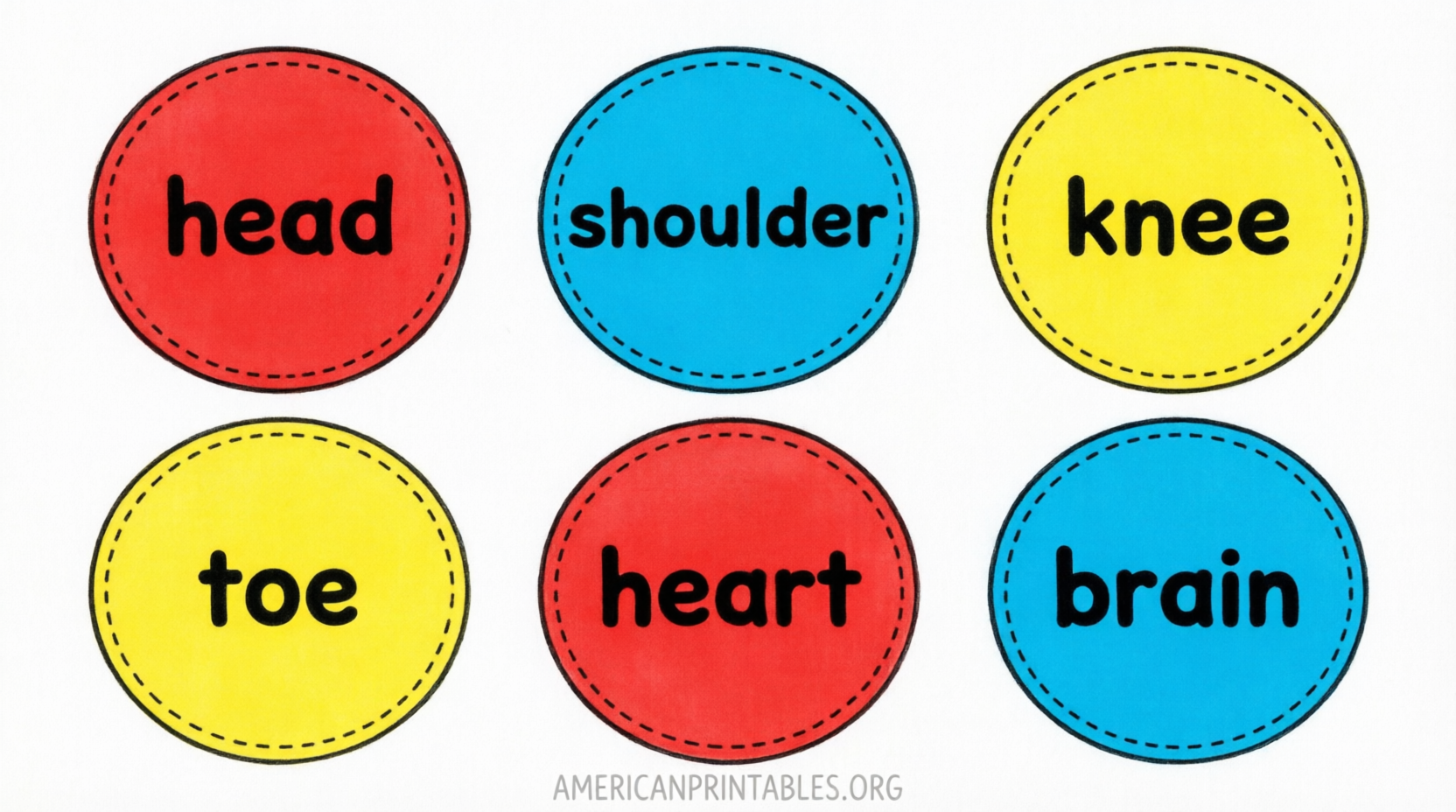 Free Printable Body Parts Flashcards for Kids (4)